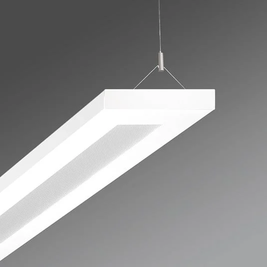 Colgante LED oficina Stail microprisma 32W blanco