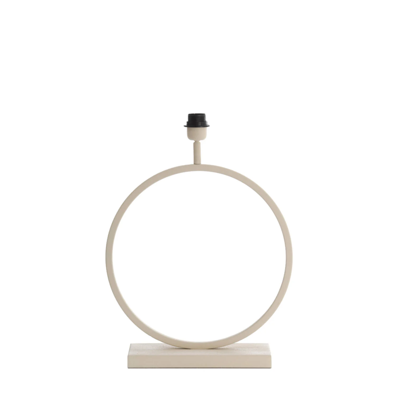 Base de lámpara metálica redonda beige Light & Living Liva