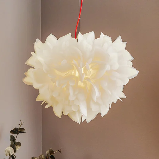Slamp Veli Foliage colgante blanco-rojo 45cm