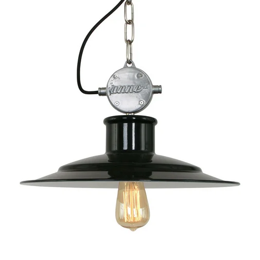 Milstone - lámpara colgante industrial negro L07