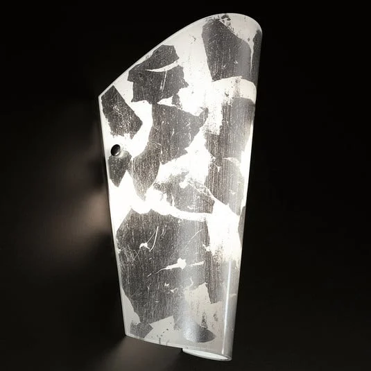 Aplique de pared Bloom hoja blanca plata