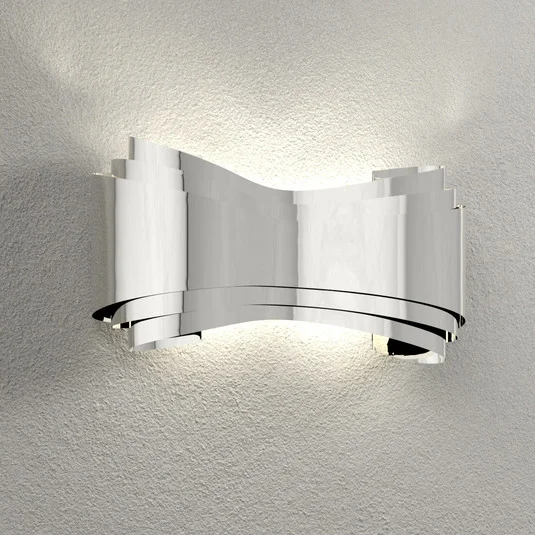 Aplique de pared de diseño Ionica, cromo