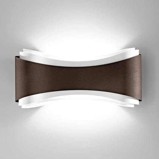 Aplique LED Ionica de acero, bronce