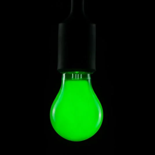 Bombilla LED, verde, E27, 2 W, atenuable