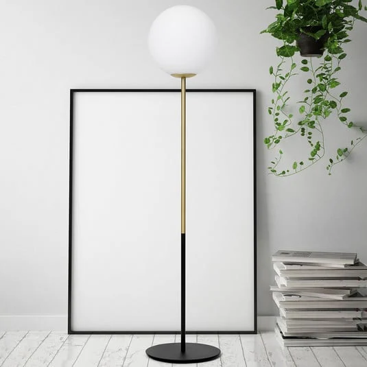 Lámpara de pie Jugen, negro/oro, 1 luz