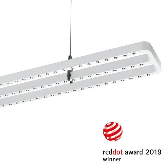 Colgante LED Small Line, sensor, 126 cm, blanco