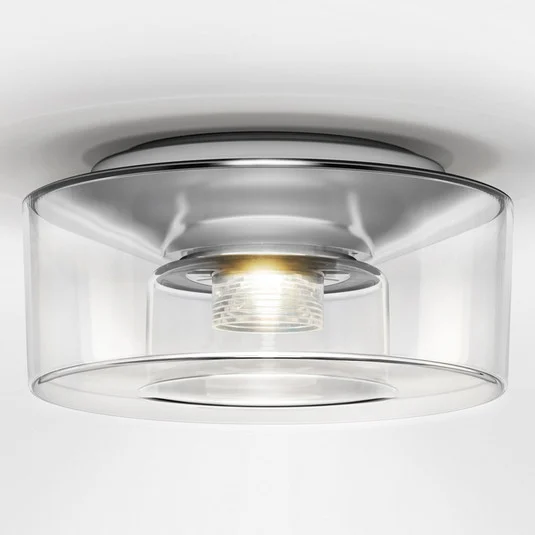 serien.lighting Plafón Curling S 2700 K Cristal transparente