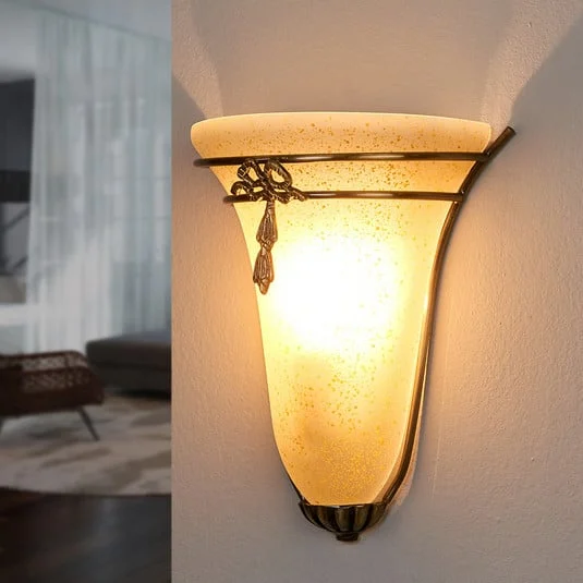 Lámpara de pared ASCANA con acabado antiguo