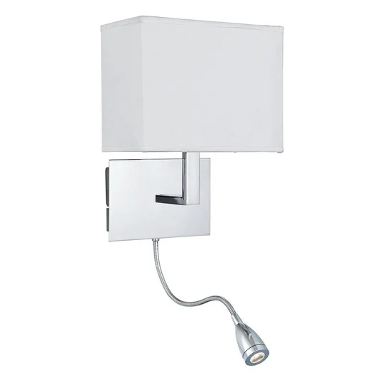 Aplique de pared 6519 con lámpara de lectura LED, cromo