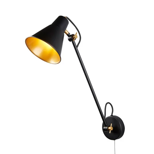 Aplique 6302 de metal, negro-oro