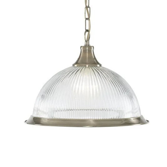 Lámpara colgante de American Diner, 1 luz latón