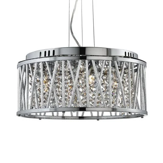 Lámpara colgante Elise con gotas de cristal