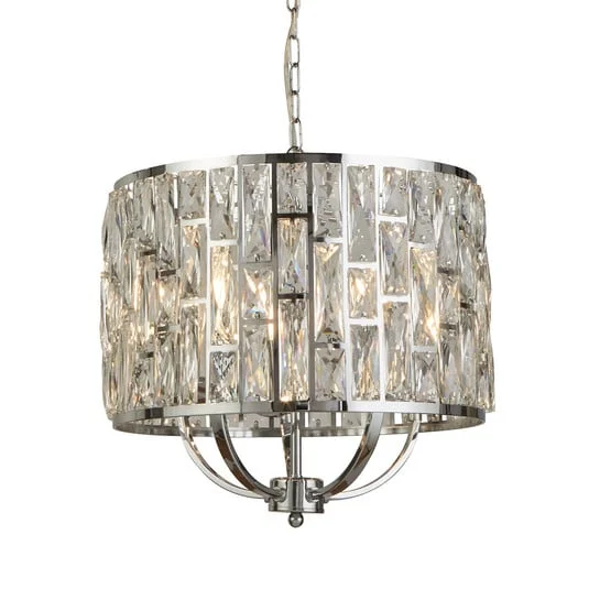 Lámpara colgante Bijou, pantalla cristal, Ø 44 cm