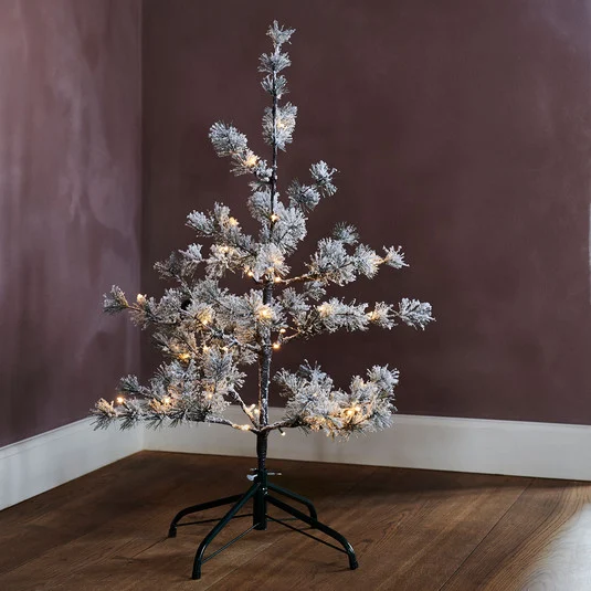 Árbol LED Alfi, altura 90 cm, funciona con pilas