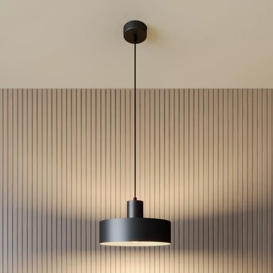 Lámpara colgante Rif de metal, negro, Ø 25 cm