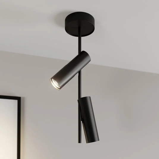 Downlight Leda 2, 2 luces, negro