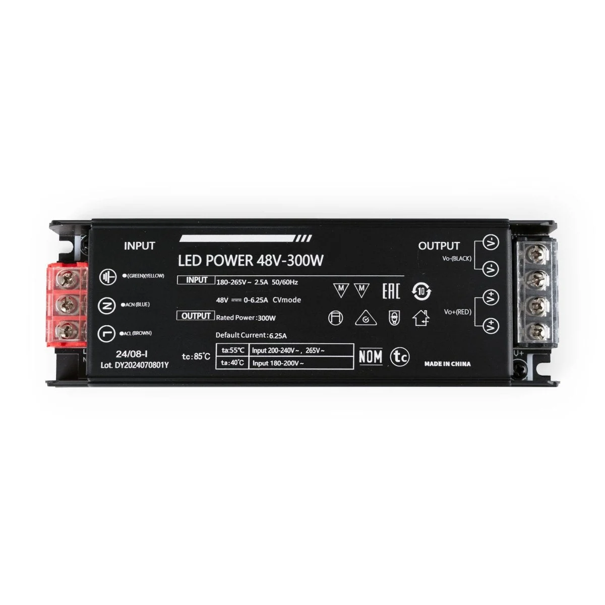 Fuente de alimentación 300W 48V - 6.25A - Alta eficiencia - IP20