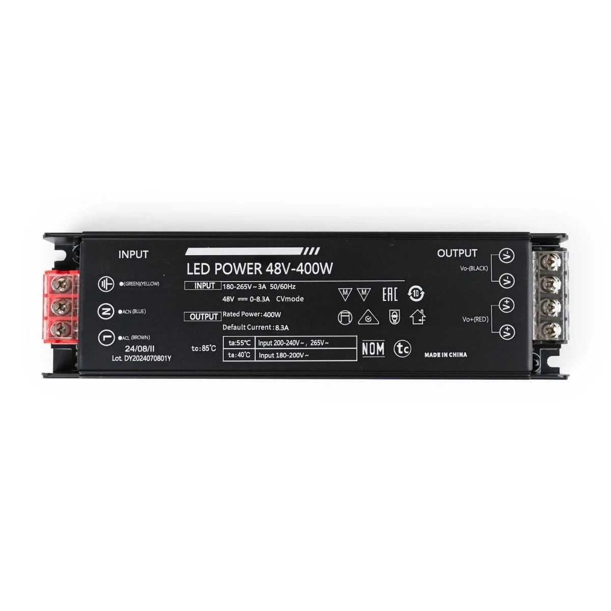 Fuente de alimentación 400W 48V - 8.3A - Alta eficiencia - IP20