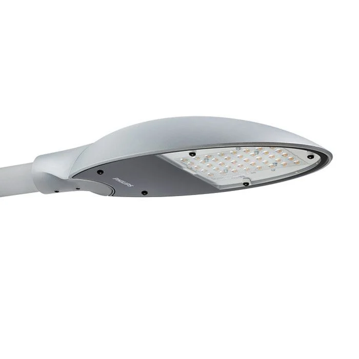 Philips Lamparas LED para calles Mile Wide BRP435 Gris 50W 7396lm 80D - 740 Blanco Frio | IP66 - Dali Regulable - Simétrico