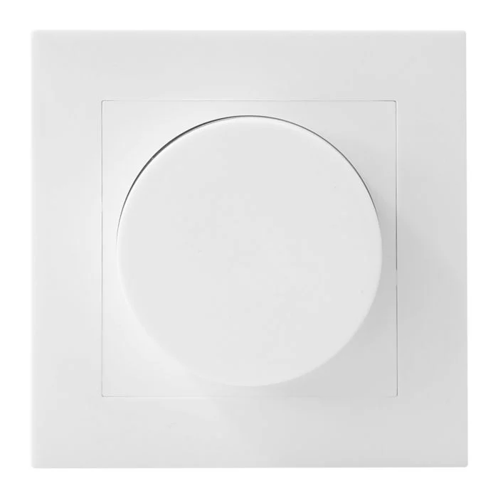 Noxion Placa de cubierta para Dimmer LED | Borde duro - Blanco