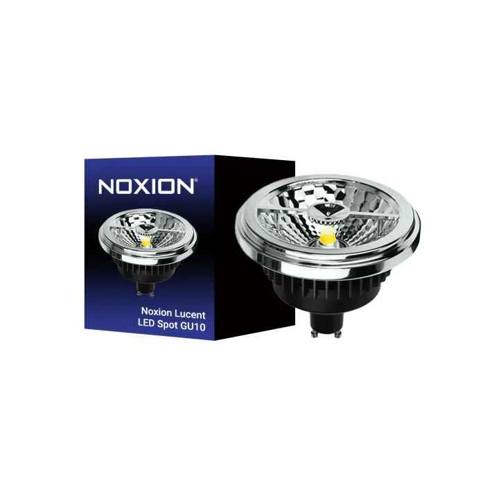 Noxion Lucent Foco LED GU10 AR111 12W 620lm 40D - 930 Luz Cálida | Mejor reproducción de color - Regulable - Reemplazo 50W