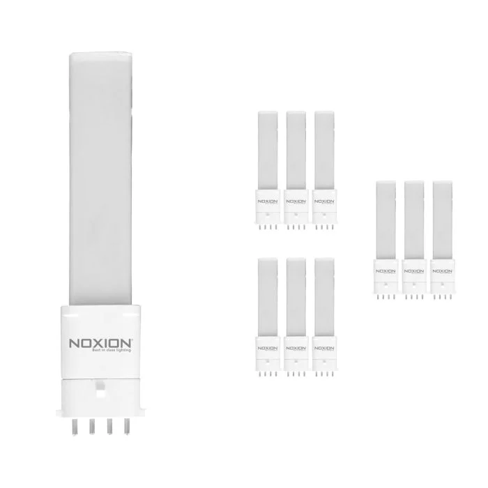 Multipack 10x Noxion Lucent PL-S LED 4.5W 540lm - 827 Luz Muy Cálida | 4-Pines - Reemplazo 9W