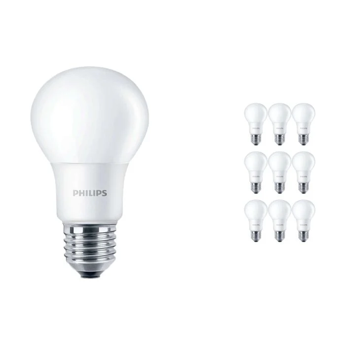 Multipack 10x Philips Corepro LED Bulbo E27 Pera Mate 8W 806lm - 840 Blanco Frio | Reemplazo 60W