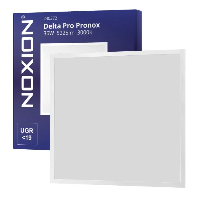 Noxion Panel LED Delta Pro Pronox V3.0 36W 5225lm - 830 Luz Cálida | 60x60cm - UGR <19 - Dali Regulable