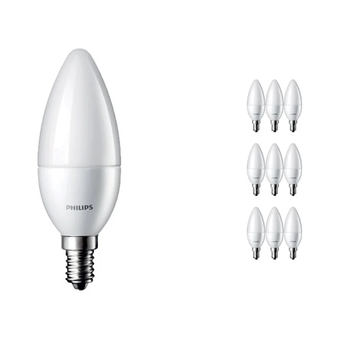 Multipack 10x Philips Corepro LED Vela E14 Mate 4W 250lm - 827 Luz muy Cálida | Reemplazo 40W