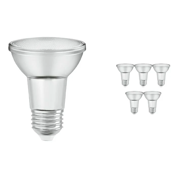 Multipack 6x Osram Parathom E27 PAR20 5W 927 36D | Regulable - Luz muy Cálida - Mejor reproducción de color - Reemplazo 50W