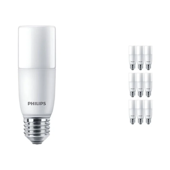 Multipack 10x Philips Corepro LED E27 Tubular Stick Mate 9.5W 1050lm - 840 Blanco Frio | Reemplazo 75W