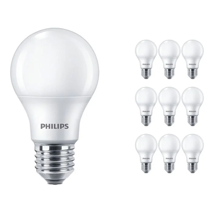 Multipack 10x Philips Corepro LED Bulbo E27 Pera Mate 8.5W 806lm - 927 Luz muy Cálida | Mejor reproducción de color - Reemplazo 60W