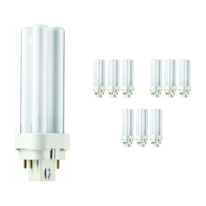 Multipack 10x Philips MASTER PL-C 10W - 830 Luz Cálida | 4-Pines