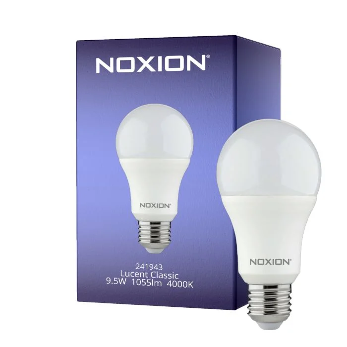 Noxion Lucent Classic LED E27 Pera Mate 9.5W 1055lm - 840 Blanco Frio | Reemplazo 75W