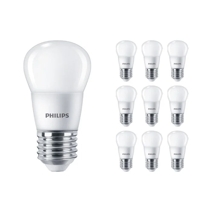 Multipack 10x Philips Corepro LED Lustre E27 Esférica Mate 2.8W 250lm - 827 Luz muy Cálida | Reemplazo 25W