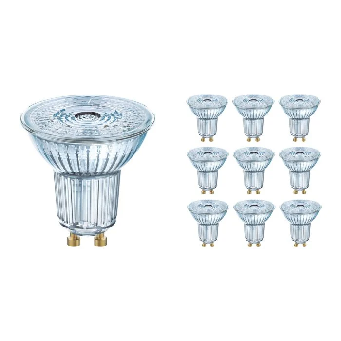 Multipack 10x Osram Parathom Foco LED GU10 PAR16 4.5W 350lm 36D - 927 Luz muy Cálida | Mejor reproducción de color - Regulable - Reemplazo 50W