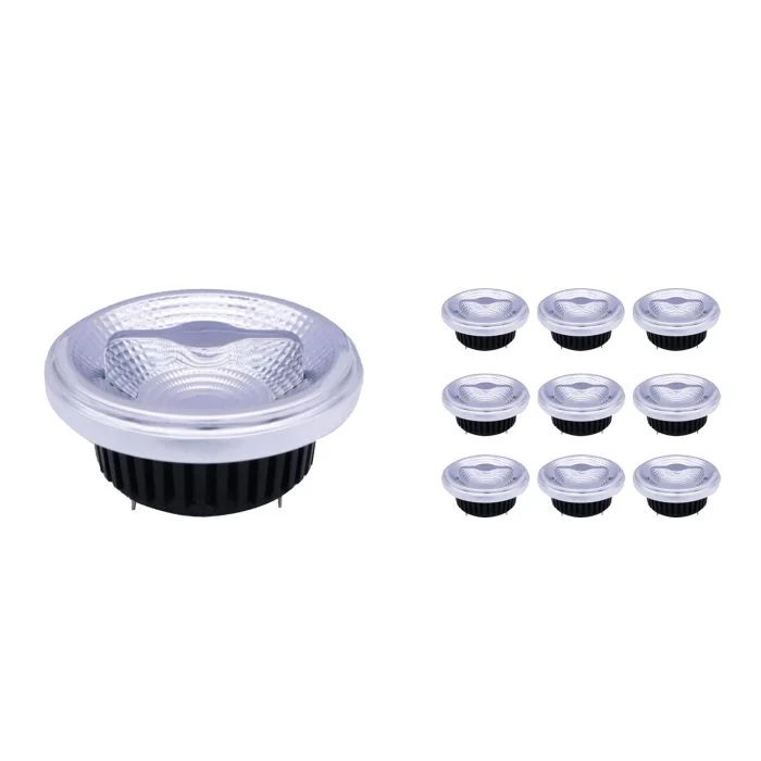 Multipack 10x Noxion Lucent Foco LED G53 AR111 12W 600lm 40D - 927 Luz muy Cálida | Mejor reproducción de color - Reemplazo 50W