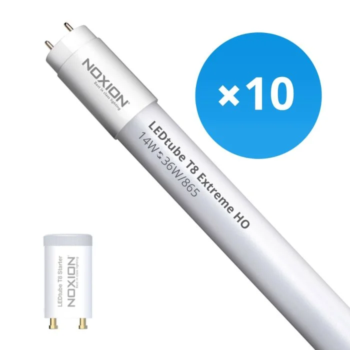 Multipack 10x Noxion Avant Tubo LED T8 Extreme (EM Mains) High Output 14W 2100lm - 865 Luz De Día | 120cm - Reemplazo 36W