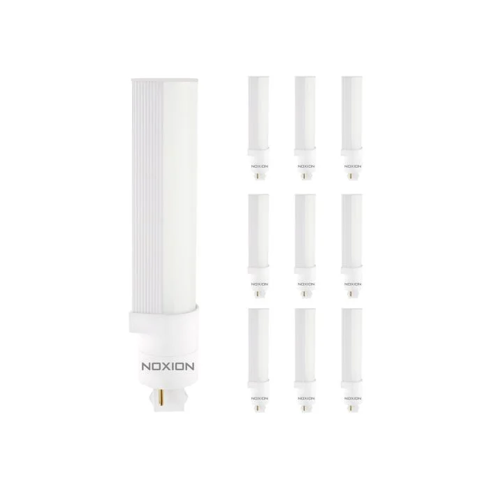 Multipack 10x Noxion Lucent PL-C LED 6.5W 650lm - 830 Luz Cálida | 2-Pines - Reemplazo 18W