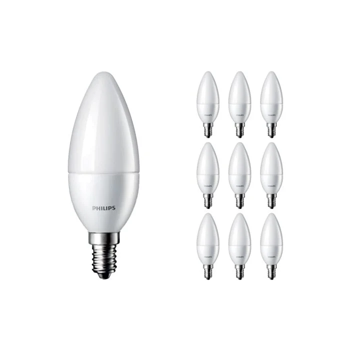 Multipack 10x Philips Corepro LED Vela E14 Mate 2.8W 250lm - 827 Luz muy Cálida | Reemplazo 25W