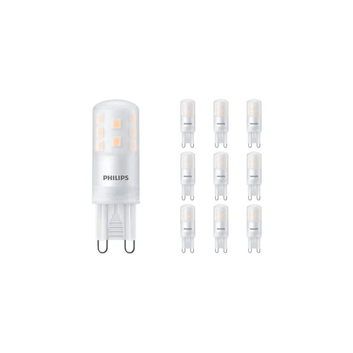 Multipack 10x Philips Corepro LED Capsule G9 2.6W 300lm - 827 Luz muy Cálida | Regulable - Reemplazo 25W