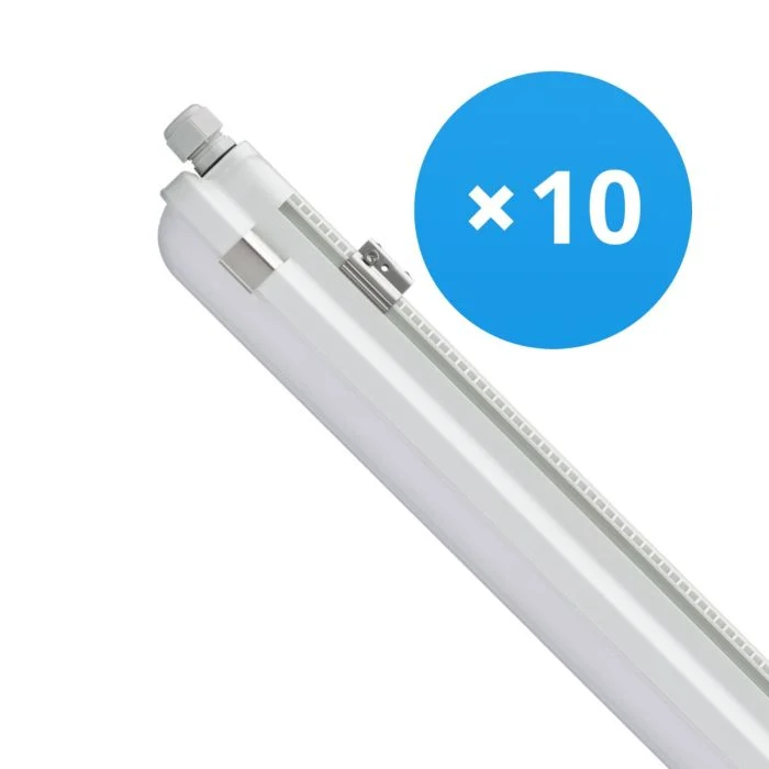 Multipack 10x Philips Pantalla LED Estanca CoreLine WT120C G2 42.9W 6000lm - 840 Blanco Frio | 150cm