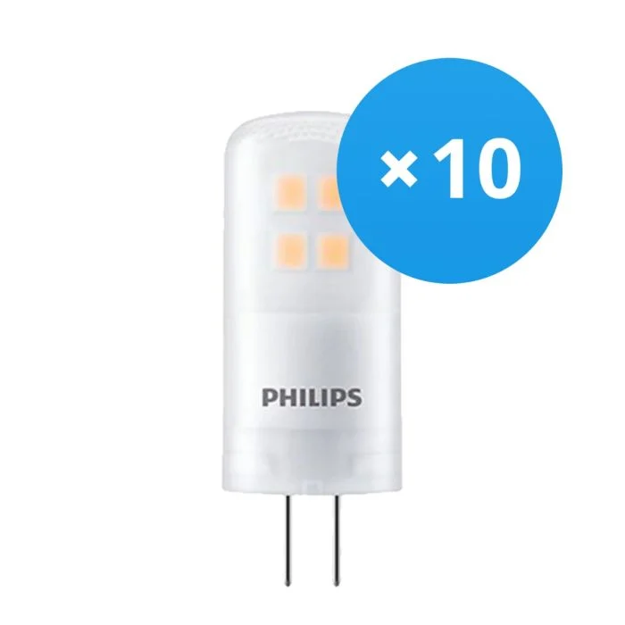 Multipack 10x Philips Corepro LED Capsule G4 2.1W 210lm - 827 Luz muy Cálida | Regulable - Reemplazo 20W