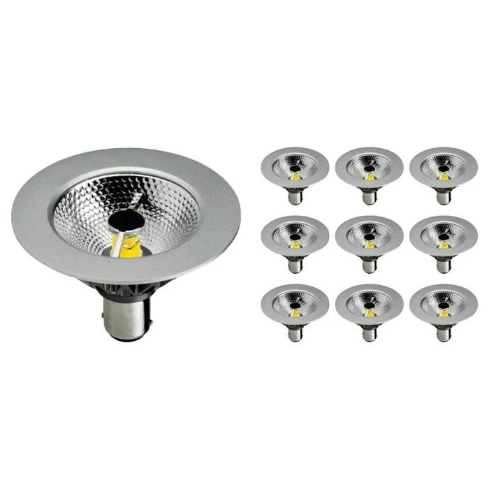 Multipack 10x Noxion Lucent Foco LED AR70 BA15d 6W 280lm 36D - 927 Luz muy Cálida | Mejor reproducción de color - Regulable - Reemplazo 35W