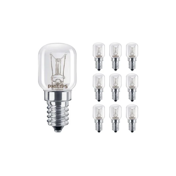 Multipack 10x Philips SpecialtyBulbo Appliances 26W E14 230V Clara Regulable | Horno