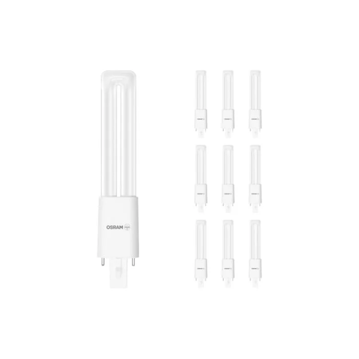 Multipack 10x Osram Dulux-S LED 4.5W 450lm - 830 Luz Cálida | 2-Pines - Reemplazo 9W