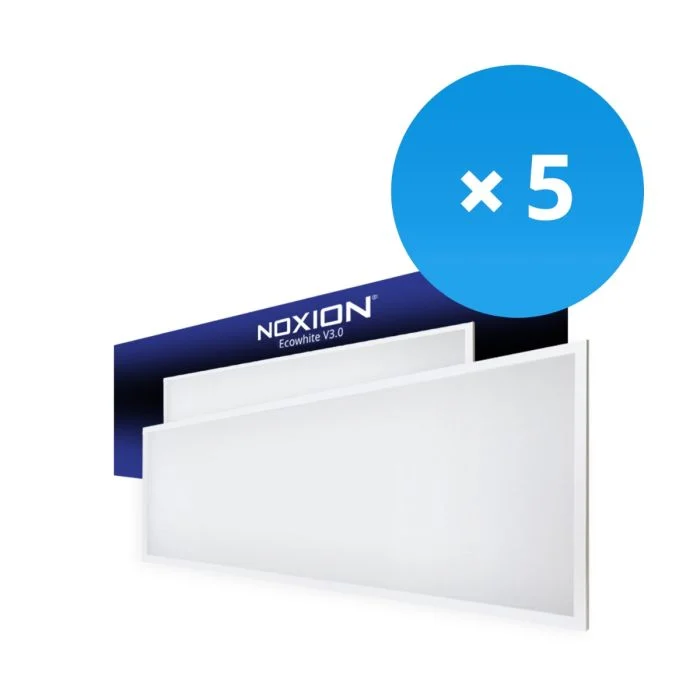 Multipack 5x Noxion Panel LED Ecowhite V3.0 36W 3700lm - 830 Luz Cálida | 120x30cm