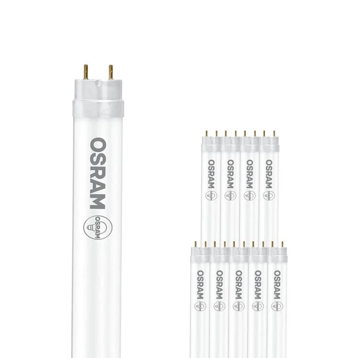 Multipack 10x Osram Tubo LED T8 SubstiTUBE Value (EM/Mains) Standard Output 15W 1800lm - 865 Luz de Día | 120cm - Reemplazo 36W