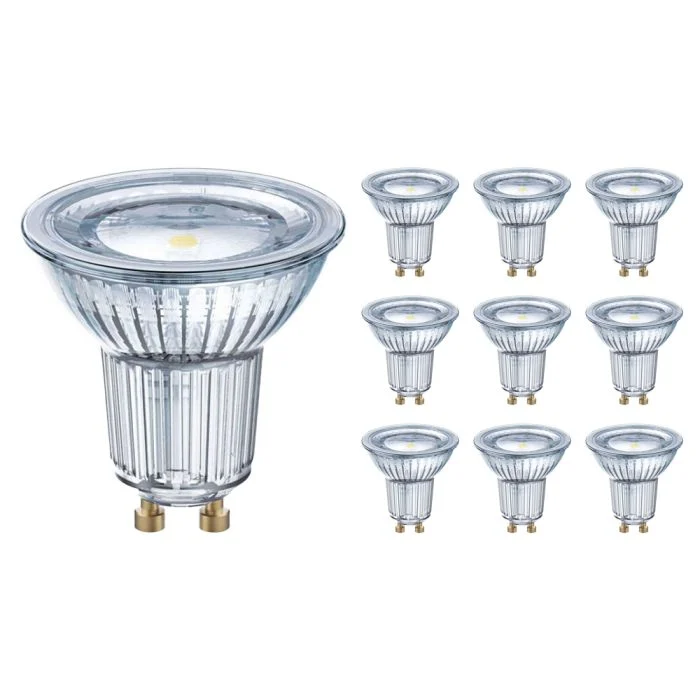 Multipack 10x Ledvance Performance Foco LED Reflector GU10 PAR16 6.9W 620lm 120D - 830 Luz Cálida | Reemplazo 49W