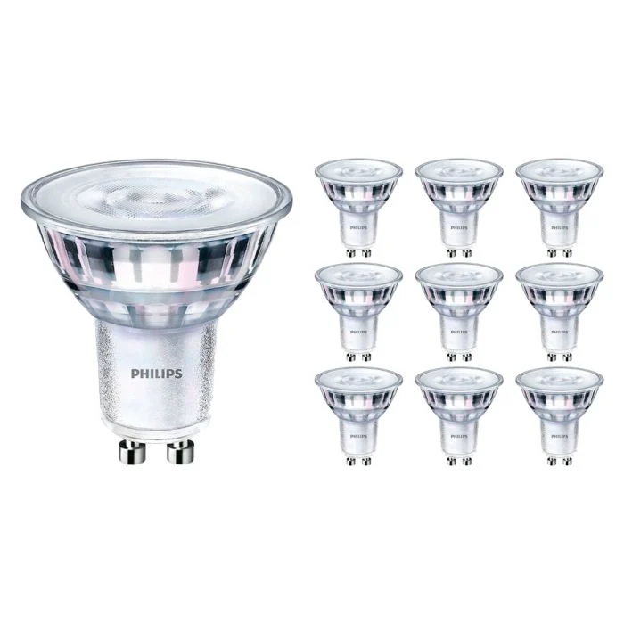 Multipack 10x Philips Corepro LED Foco GU10 PAR16 4.9W 460lm 36D - 830 Luz Cálida | Reemplazo 65W
